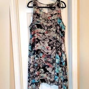Bethany Woman's Sleeveless Asymmetrical slip dress Sz XL